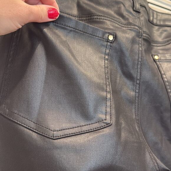 Chicos Black Coated Pants Size Large/14 - Picture 7 of 8
